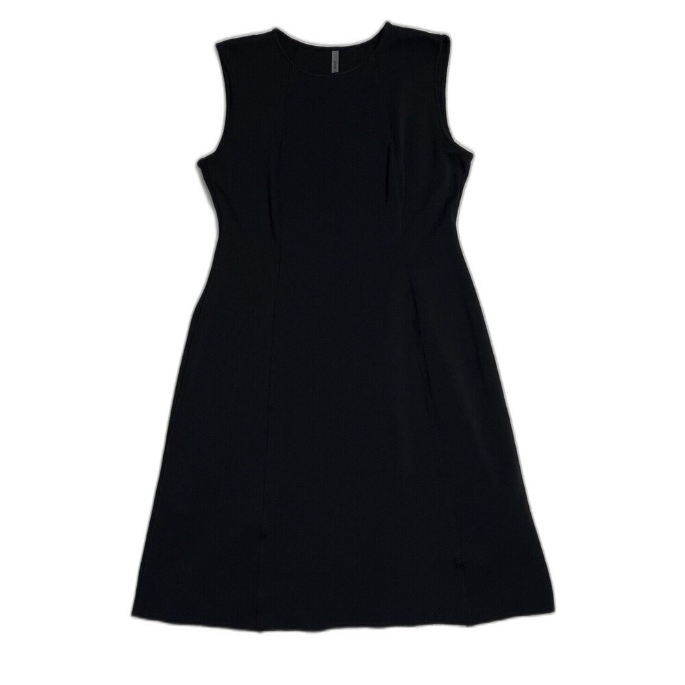 Josh Goot Little Black Dress Women's L Sheath Italian Fabric Stretchy Raw Hem